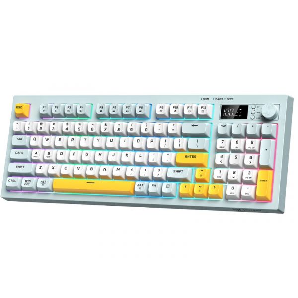 Onikuma G80 Tri-Mode Vezeték Nélküli Gamer Billentyűzet - világoskék